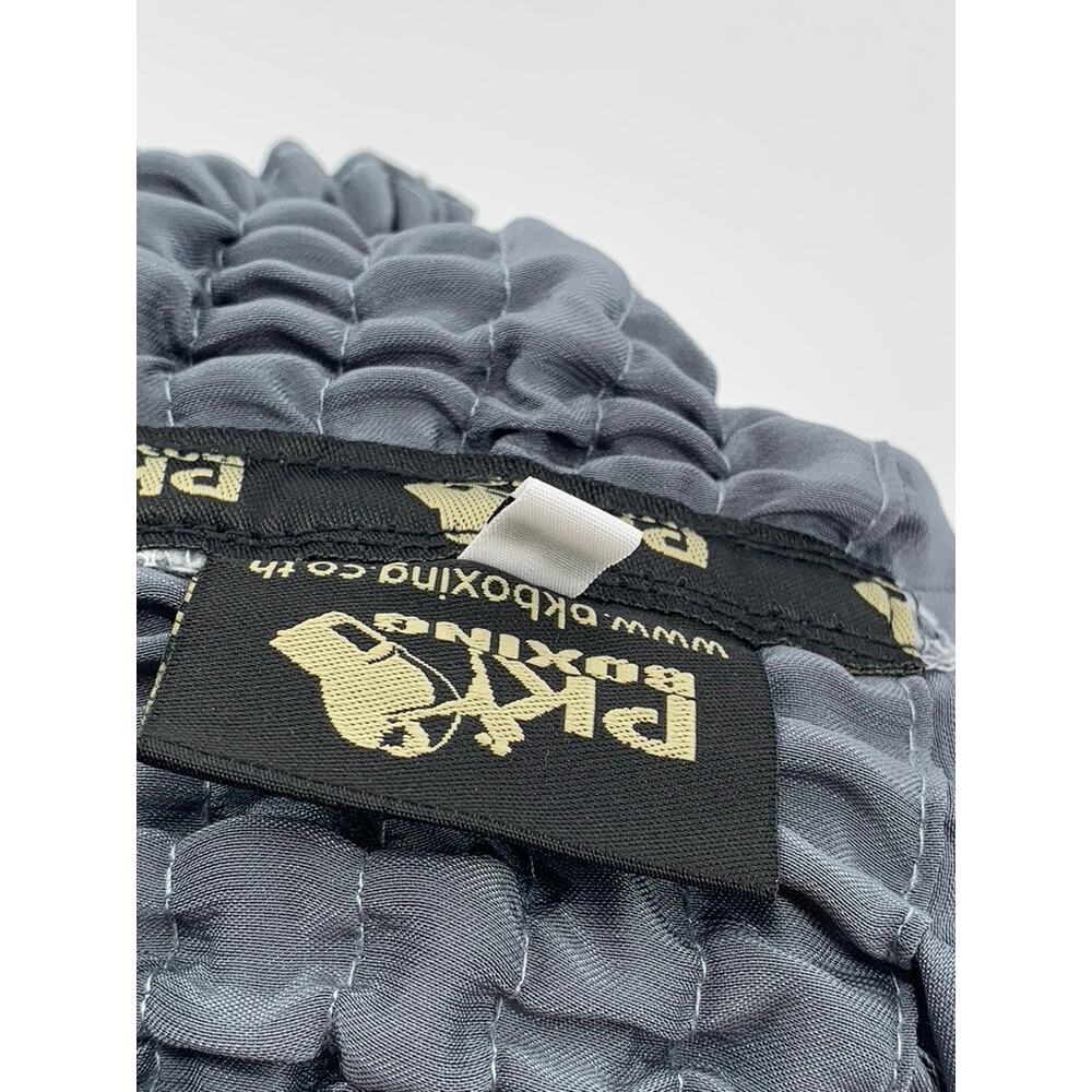 PK BOXING AMANPURI Men's Gray Smocked Pull-On Sport Maui Thai Boxing Shorts SZ L - Picture 8 of 9